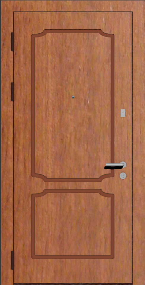 Железная входная дверь МДФ шпон I2 красное дерево
